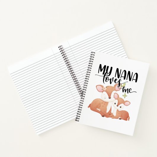 Doe and Fawn My Nana Lieben Notizblock (Innenseite)