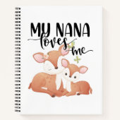Doe and Fawn My Nana Lieben Notizblock (Vorderseite)