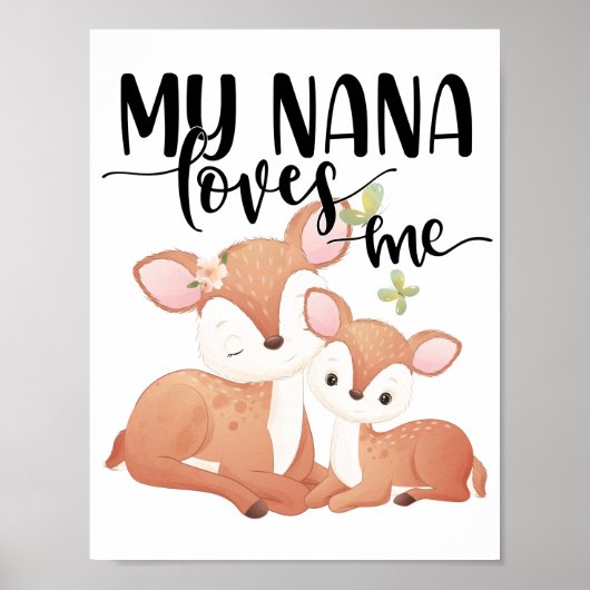 Doe and Fawn My Nana Lieben Poster (Vorne)