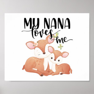 Doe and Fawn My Nana Lieben Poster