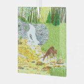 Doe and Fawn Ornament Aus Glas (Vorderseite links)