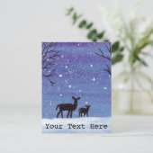 Doe and Fawn Postkarte (Stehend Vorderseite)