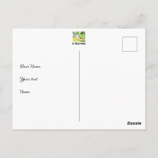 Doe and Fawn Postkarte (Rückseite)