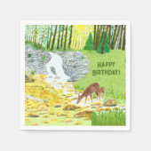 Doe and Fawn Serviette (Vorderseite)