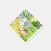 Doe and Fawn Serviette (Ecke)