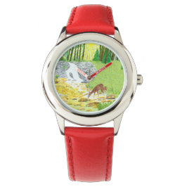 Doe and Fawn Stainless Steel Red Kids Watch Armbanduhr
