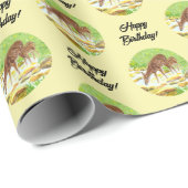 Doe and Fawn Yellow Geschenkpapier (Rolleneckpunkt)