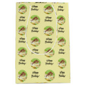 Doe and Fawn Yellow Mittlere Geschenktüte (Vorderseite)