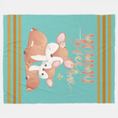 Doe Deer and Fawn Mommy Lieben Fleecedecke (Vorderseite (Horizontal))