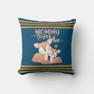 Doe Deer and Fawn Mommy Lieben Kissen