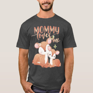 Doe Deer and Fawn Mommy Lieben T-Shirt