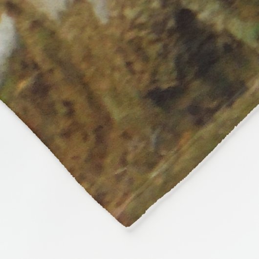 Doe Deer in den Bäumen Fleecedecke (Ecke)