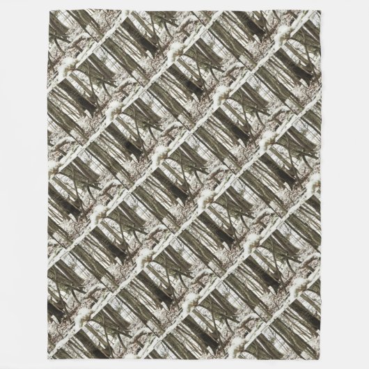 Doe Deer in the Snow Fleecedecke (Vorderseite)