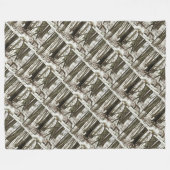 Doe Deer in the Snow Fleecedecke (Vorderseite (Horizontal))