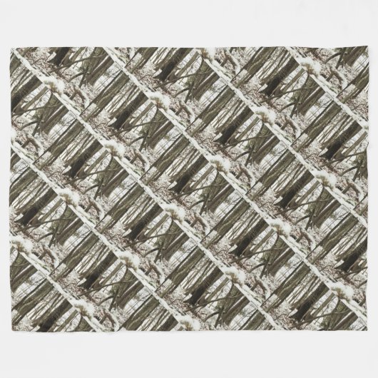 Doe Deer in the Snow Fleecedecke (Vorderseite (Horizontal))