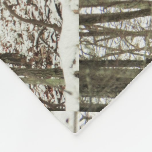 Doe Deer in the Snow Fleecedecke (Ecke)