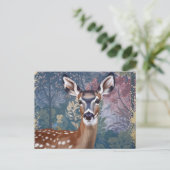 Doe Deer Painting Postcard Postkarte (Stehend Vorderseite)
