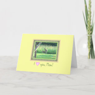Doe & Fawn I (Herz) Sie, Mama Geburtstag Karte