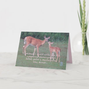 Doe & Fawn "Impressionist" Muttertag Karte