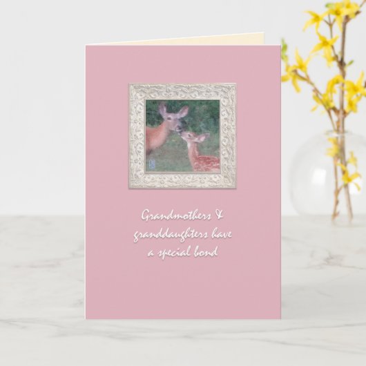 Doe & Fawn "Impressionistin" Großmutter Geburtstag Karte (Gelbe Blume)