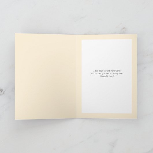 Doe & Fawn "Impressionistin" Mutter Geburtstag Karte (Innenseite)