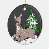 Doe - keramikornament (Links)