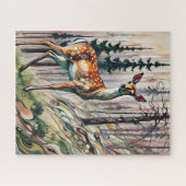 Doe on the Mountainside 500 Piece Puzzle (Horizontal)