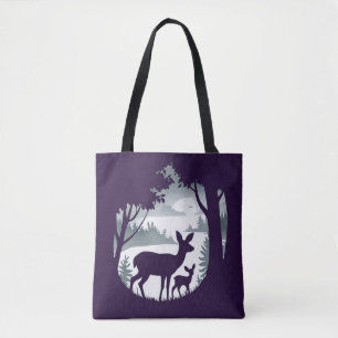 Doer Deer and Fawn Shopping Errand Tote Bag Tasche
