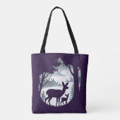 Doer Deer and Fawn Shopping Errand Tote Bag Tasche (Rückseite)