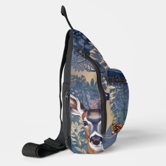 Doer Deer Muster Sling Bag (Linke Seite)