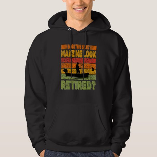 Does This  Make Me Look Retired Retro  Retirement  Hoodie (Vorderseite)
