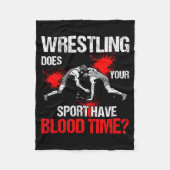 Does Your Srt Have Blood Time Funny Wrestling Love Fleecedecke (Vorderseite)