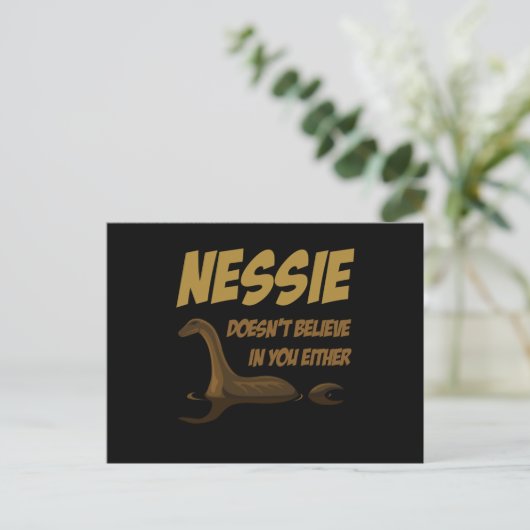 Doesnt glaubt Nessie Loch Ness Postkarte (Stehend Vorderseite)