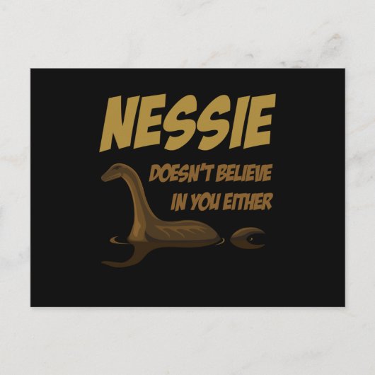 Doesnt glaubt Nessie Loch Ness Postkarte (Vorderseite)