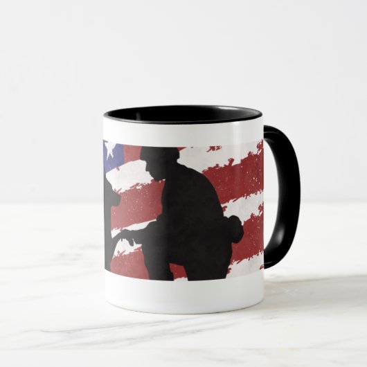 DOF - K9 Flag-Tasse Tasse (VorderseiteRechts)