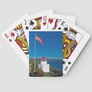 DOF - Kleiner Leuchtturm mit Flag Poker Cards Spielkarten