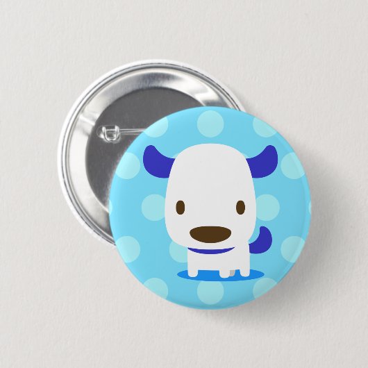dog01 with polka‐dot pattern : pins button (Vorne & Hinten)