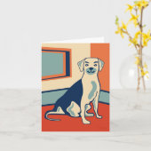 Dog #004 von Phillip Clark ・ PerfectlyHank.com Karte (Gelbe Blume)