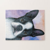 dog 128 color Boston Terrier Puzzle (Horizontal)