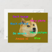 Dog-Abzeichen Postkarte (Vorne/Hinten)