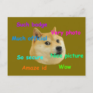 Dog-Abzeichen Postkarte
