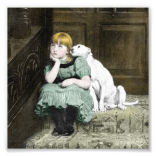Dog Adoring Girl Fotodruck