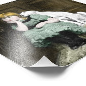 Dog Adoring Girl Fotodruck (Ecke)