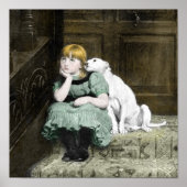 Dog Adoring Girl Poster (Vorne)