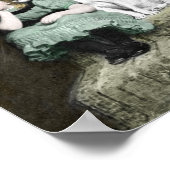 Dog Adoring Girl Poster (Ecke)