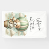 Dog Adventure Balloon Baby Shower Vertical Welcome Banner (Horizontal)