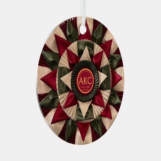 Dog Agility Custom MACH Ribbon Weihnachten Ornament Aus Metall (Vorderseite Rechts)