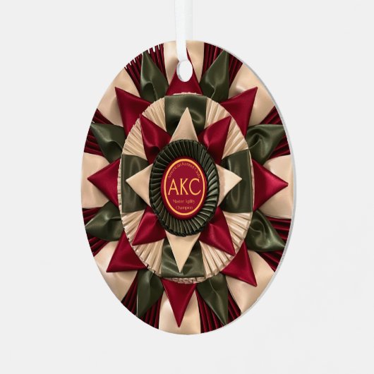 Dog Agility Custom MACH Ribbon Weihnachten Ornament Aus Metall (Vorderseite links)