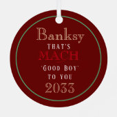 Dog Agility Custom MACH Ribbon Weihnachten Ornament Aus Metall (Rückseite)