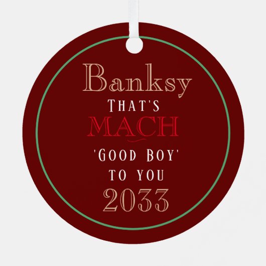 Dog Agility Custom MACH Ribbon Weihnachten Ornament Aus Metall (Rückseite)